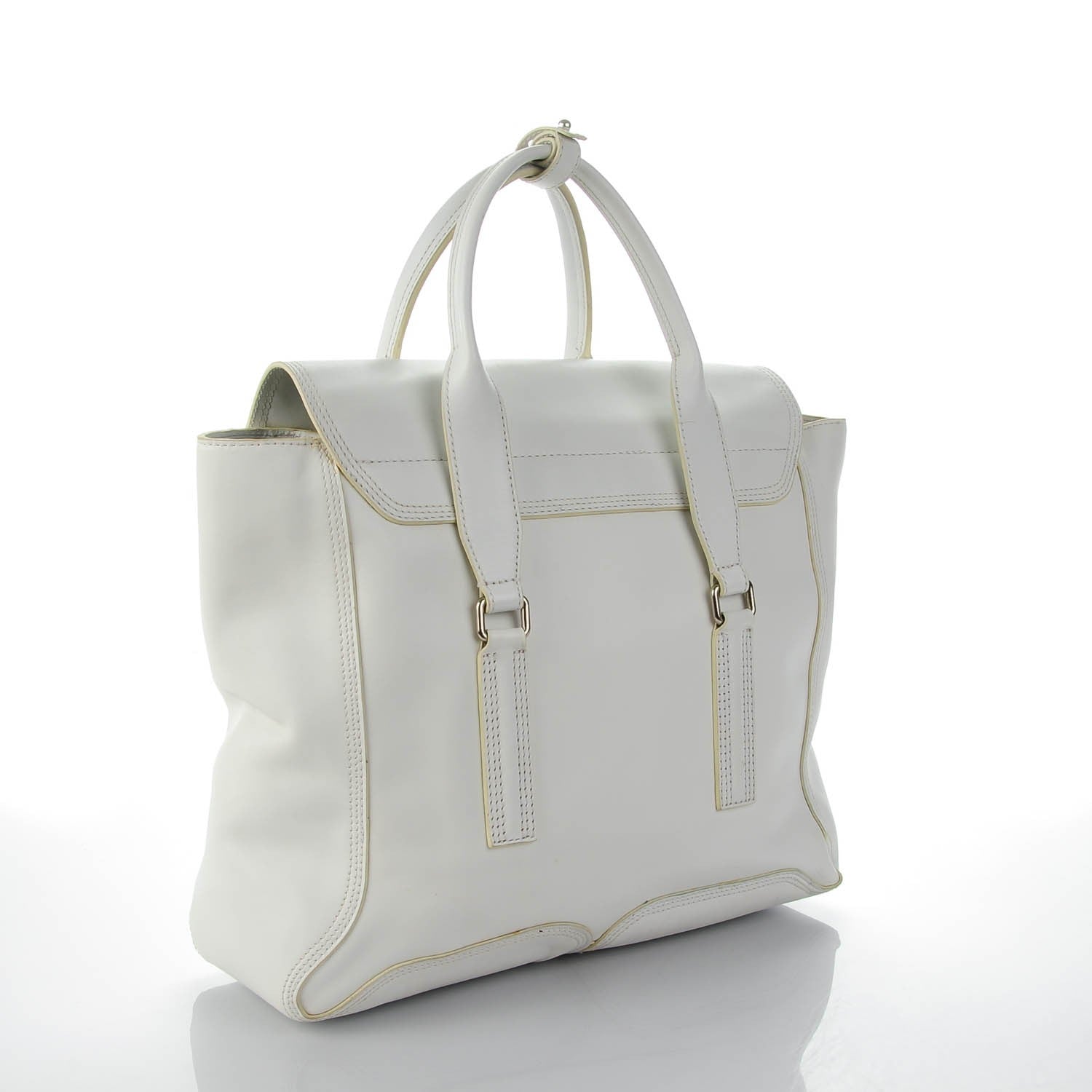 3.1 Phillip Lim 3.1 Calfskin Large Pashli Satchel White 3 of 13