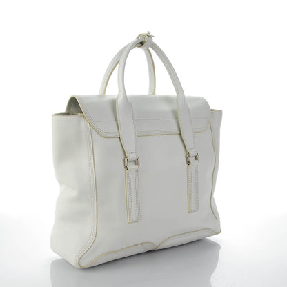 3.1 Phillip Lim 3.1 Calfskin Large Pashli Satchel White 3 of 13