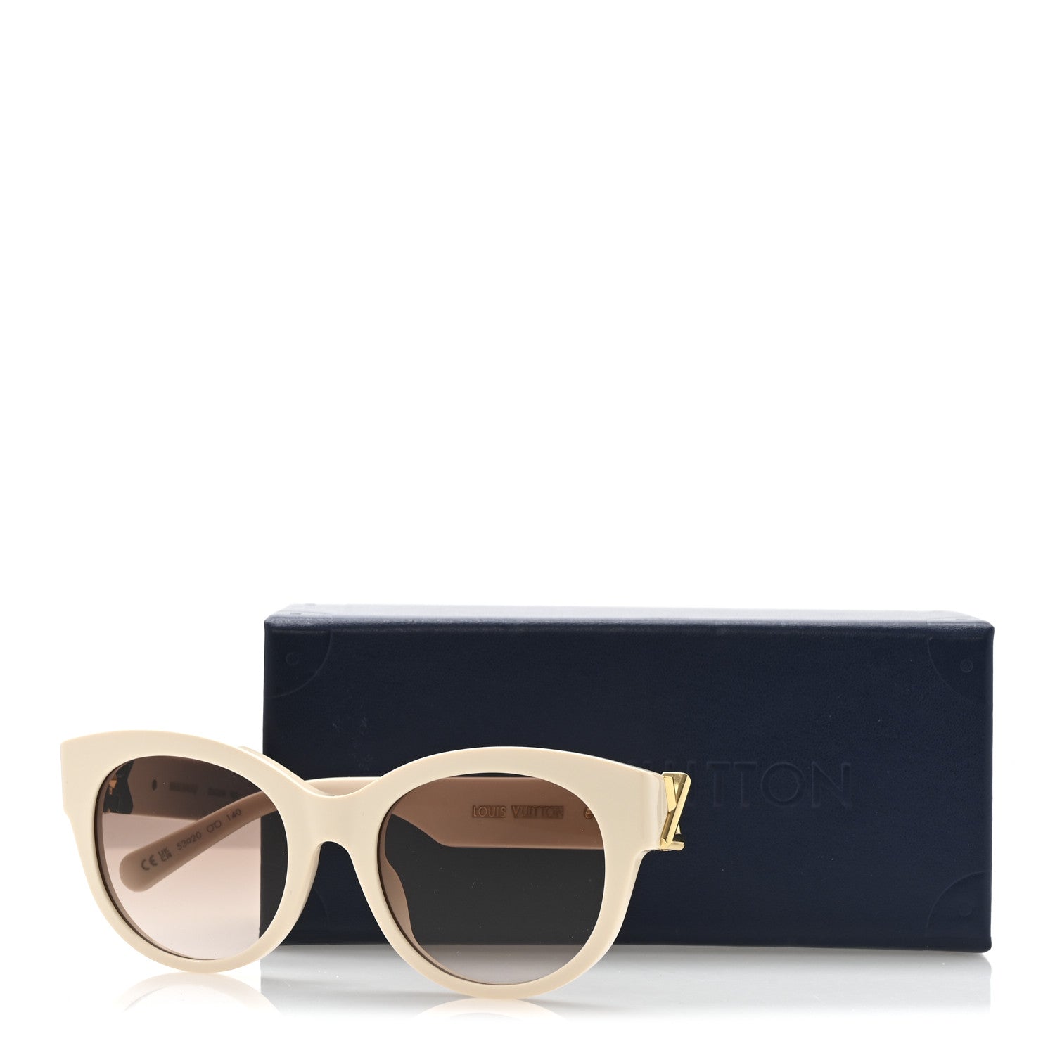 Louis Vuitton Acetate Round Sunglasses Z2426W Ivory 8 of 8