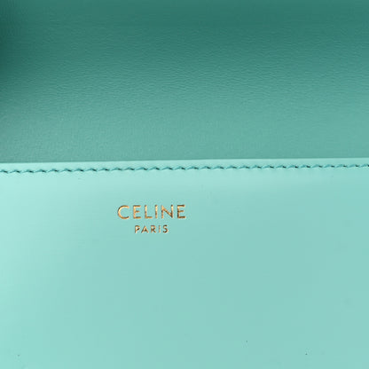 Celine Shiny Calfskin Triomphe Shoulder Bag Turquoise 6 of 11
