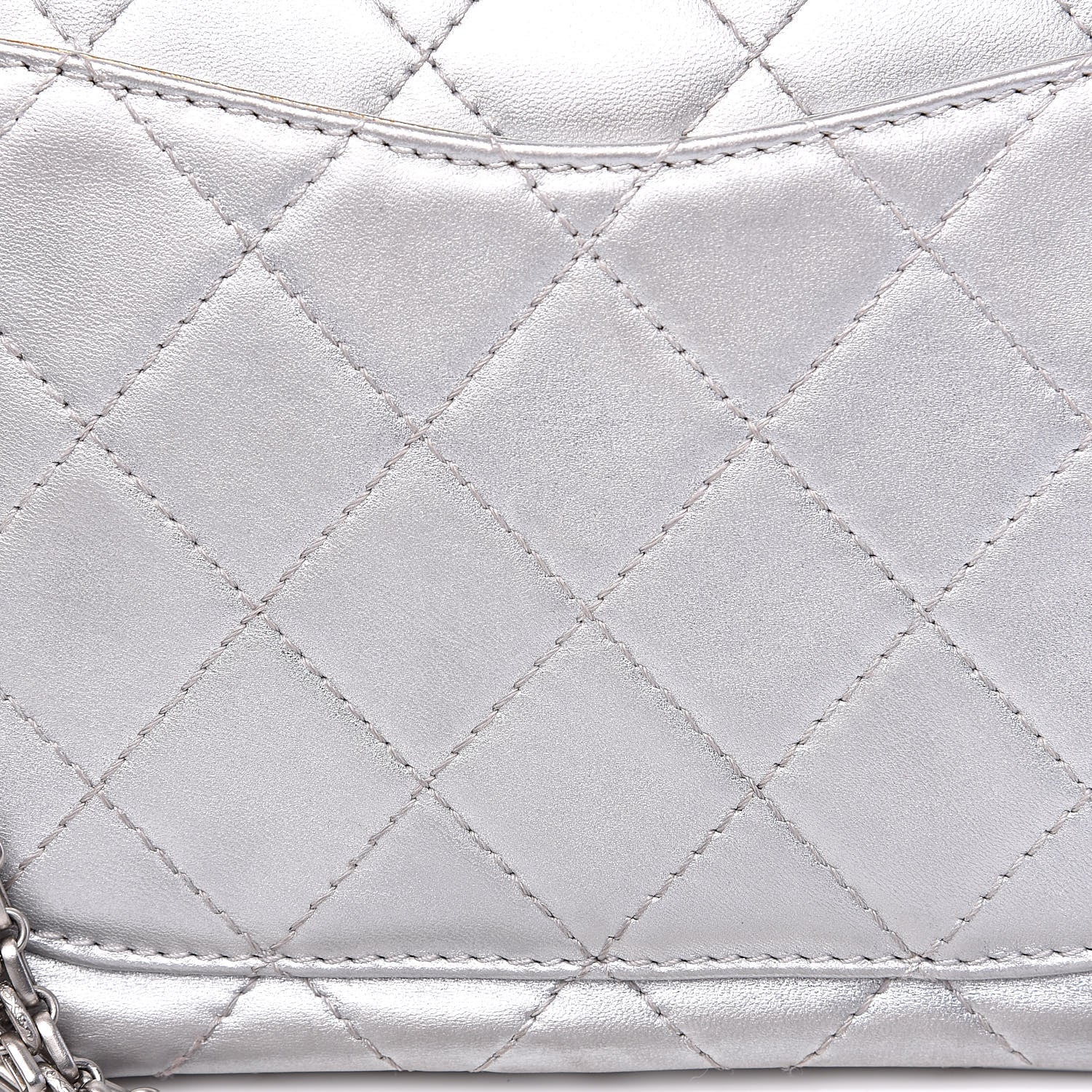 Chanel Metallic Lambskin Quilted 2.55 Reissue 227 Flap Silver 17 of 17