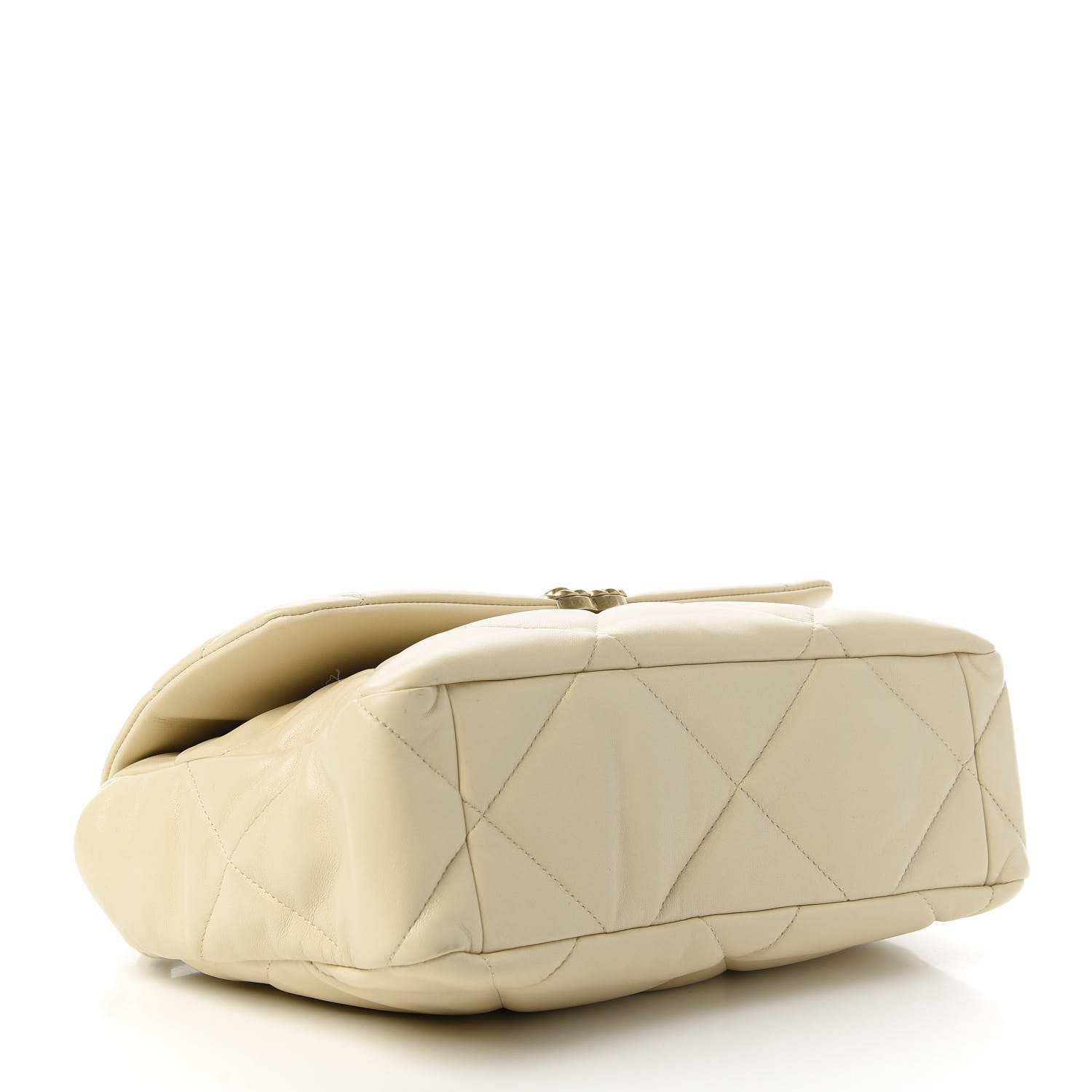 Chanel Lambskin Quilted Large Chanel 19 Flap Beige 4 of 10