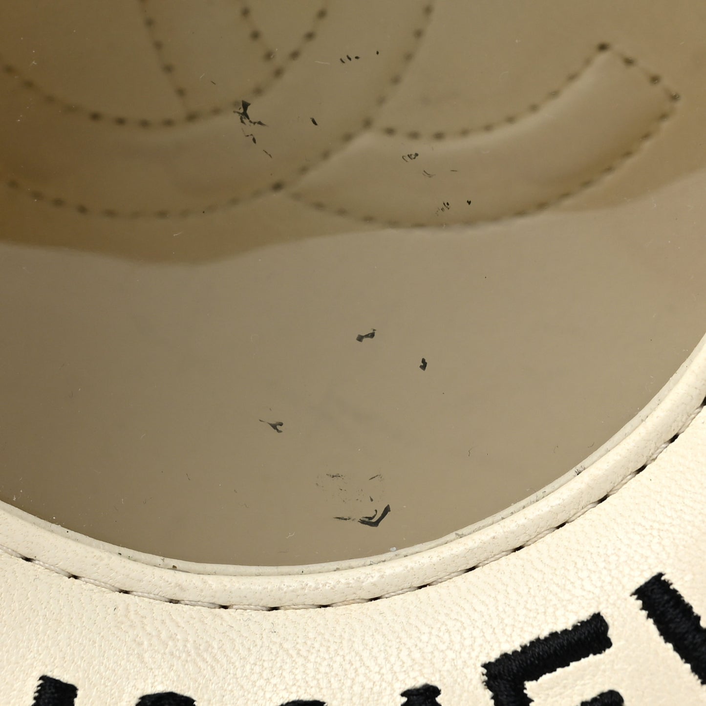 Lambskin Coco Lifesaver Round Bag Black White