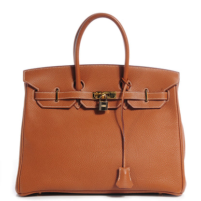 Hermes Togo Birkin 35 Gold 1 of 9