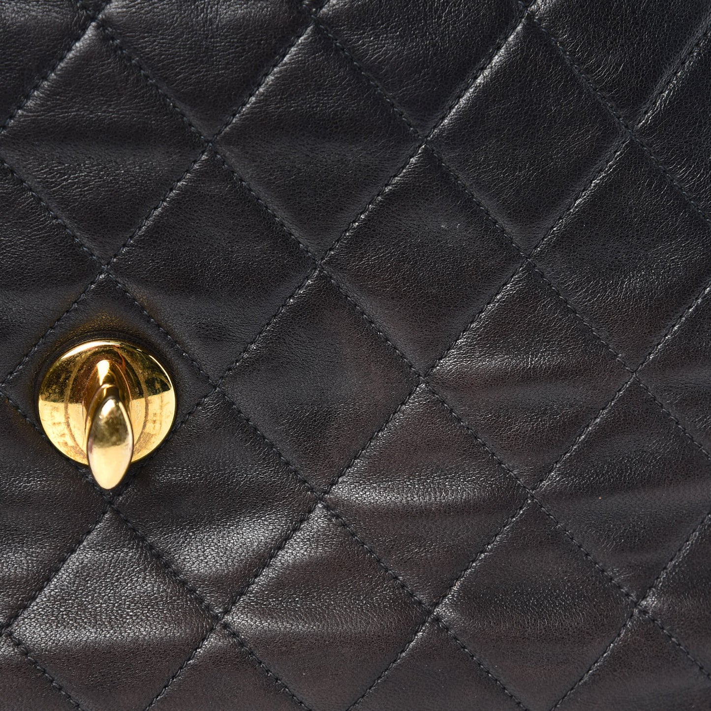 Lambskin Quilted XL Jumbo Single Flap Black