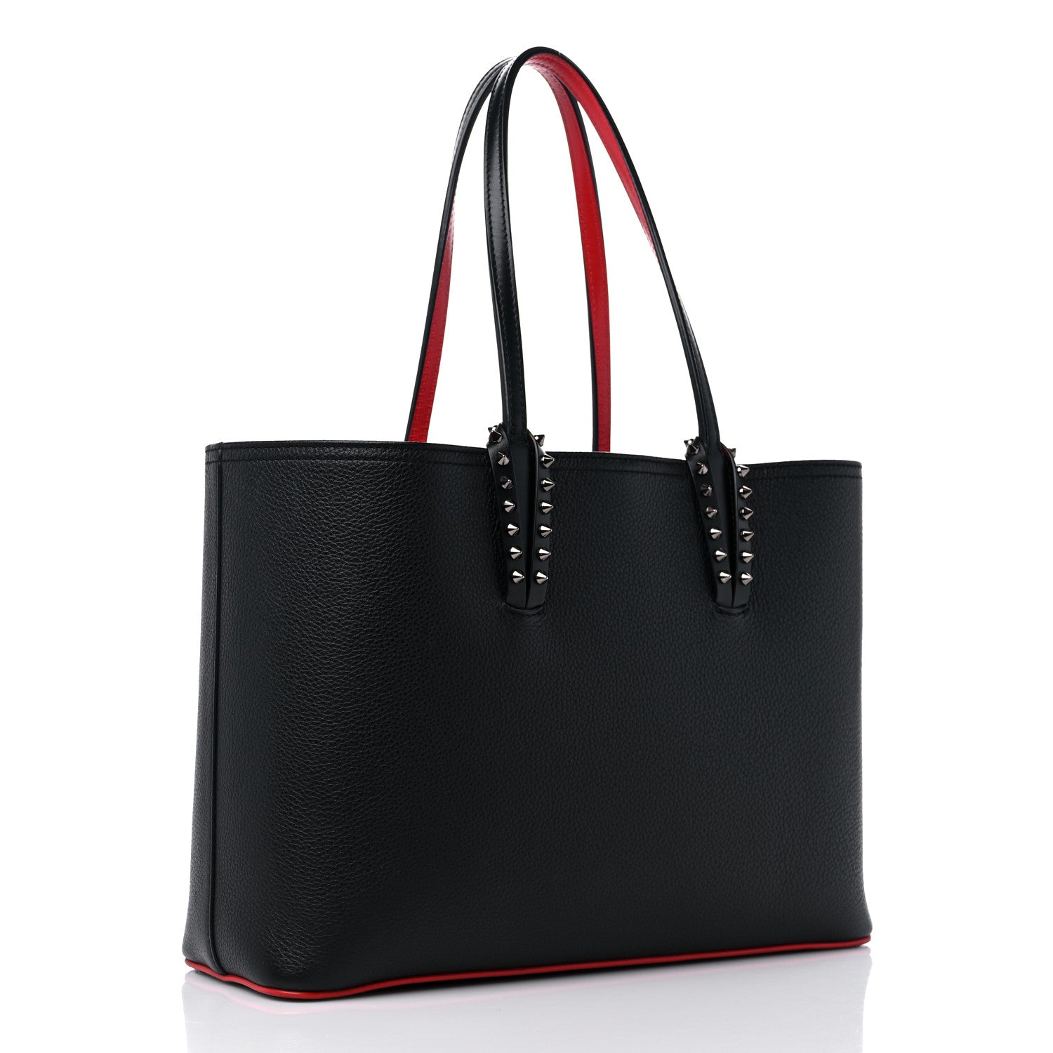 Christian Louboutin Calfskin Empire Spikes Small East West Cabata Tote Black 4 of 11