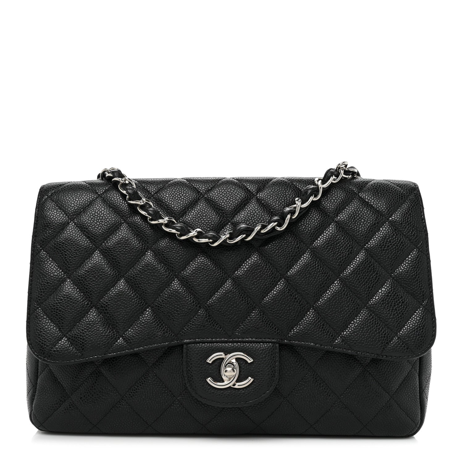 Chanel Caviar Quilted Jumbo Single Flap Black 1 of 19