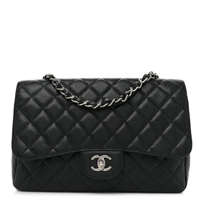 Chanel Caviar Quilted Jumbo Single Flap Black 1 of 19