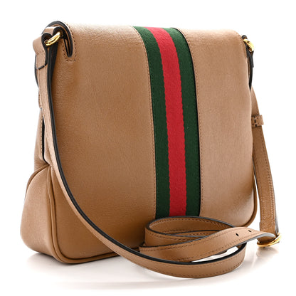 Gucci New Sakai Calfskin Lux Web Small Dahlia Messenger Shoulder Bag Quarz Beige 3 of 10