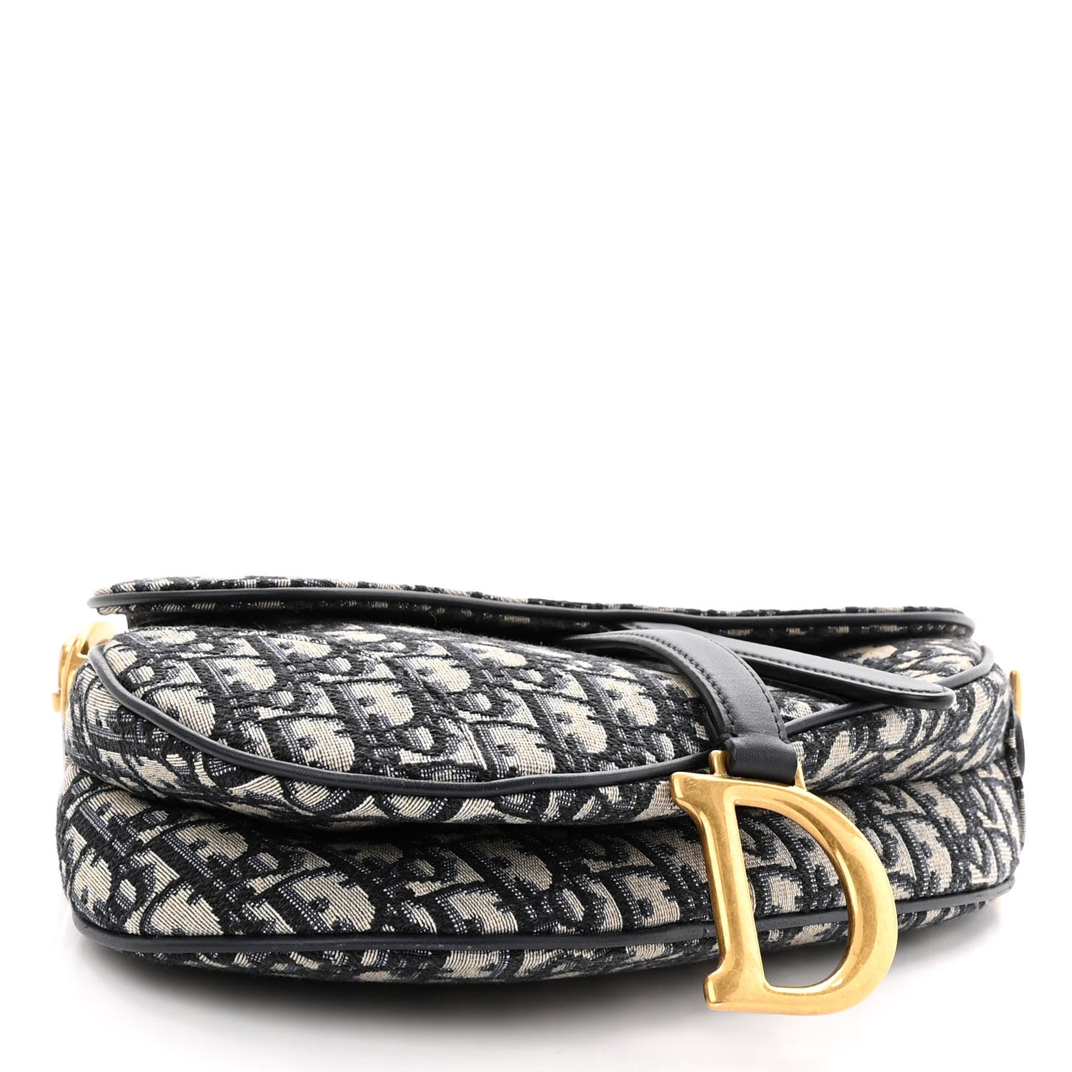 Christian Dior Oblique Saddle Bag Blue 4 of 9