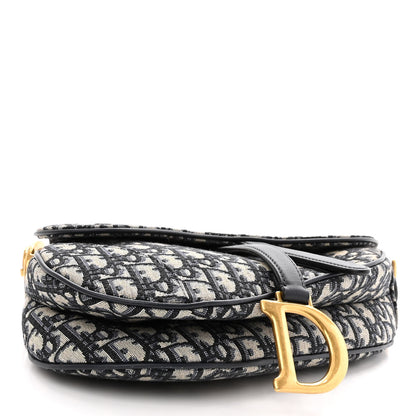 Christian Dior Oblique Saddle Bag Blue 4 of 9