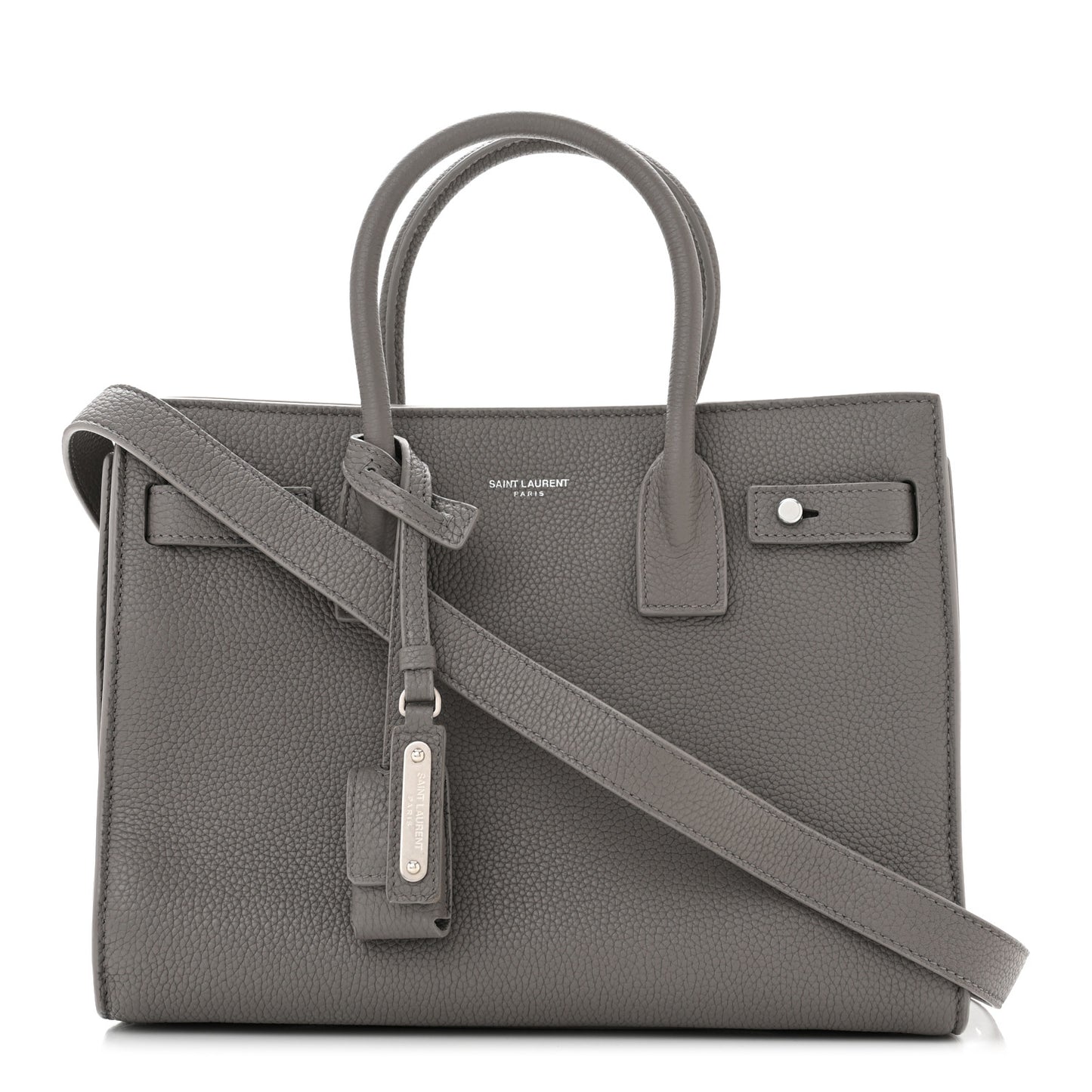 Grained Calfskin Baby Supple Sac De Jour Fog