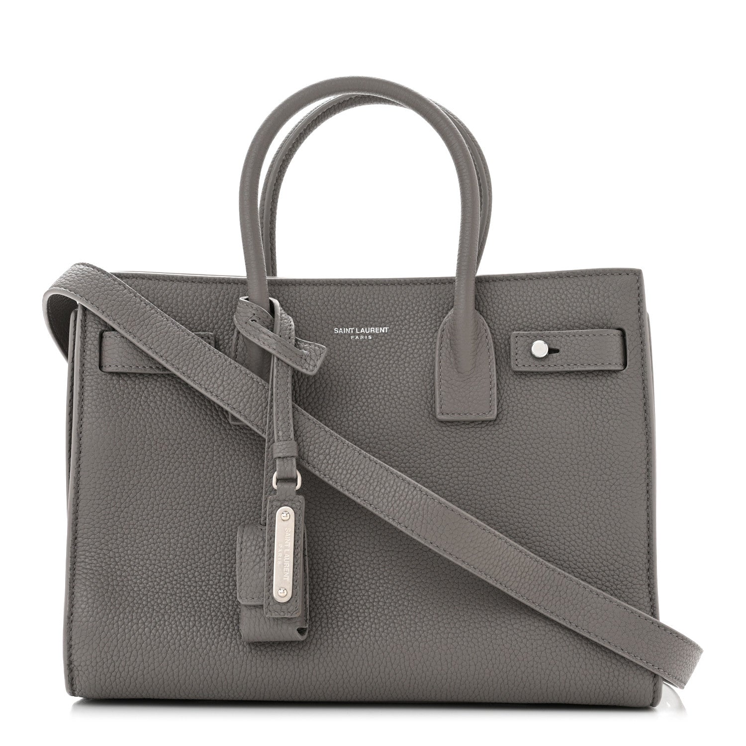 Saint Laurent Grained Calfskin Baby Supple Sac De Jour Fog 1 of 9