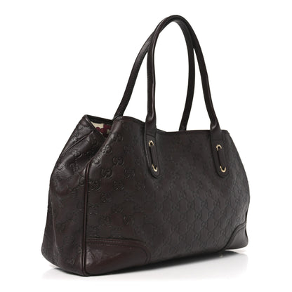 Gucci Guccissima Medium Princy Tote Dark Brown 3 of 10