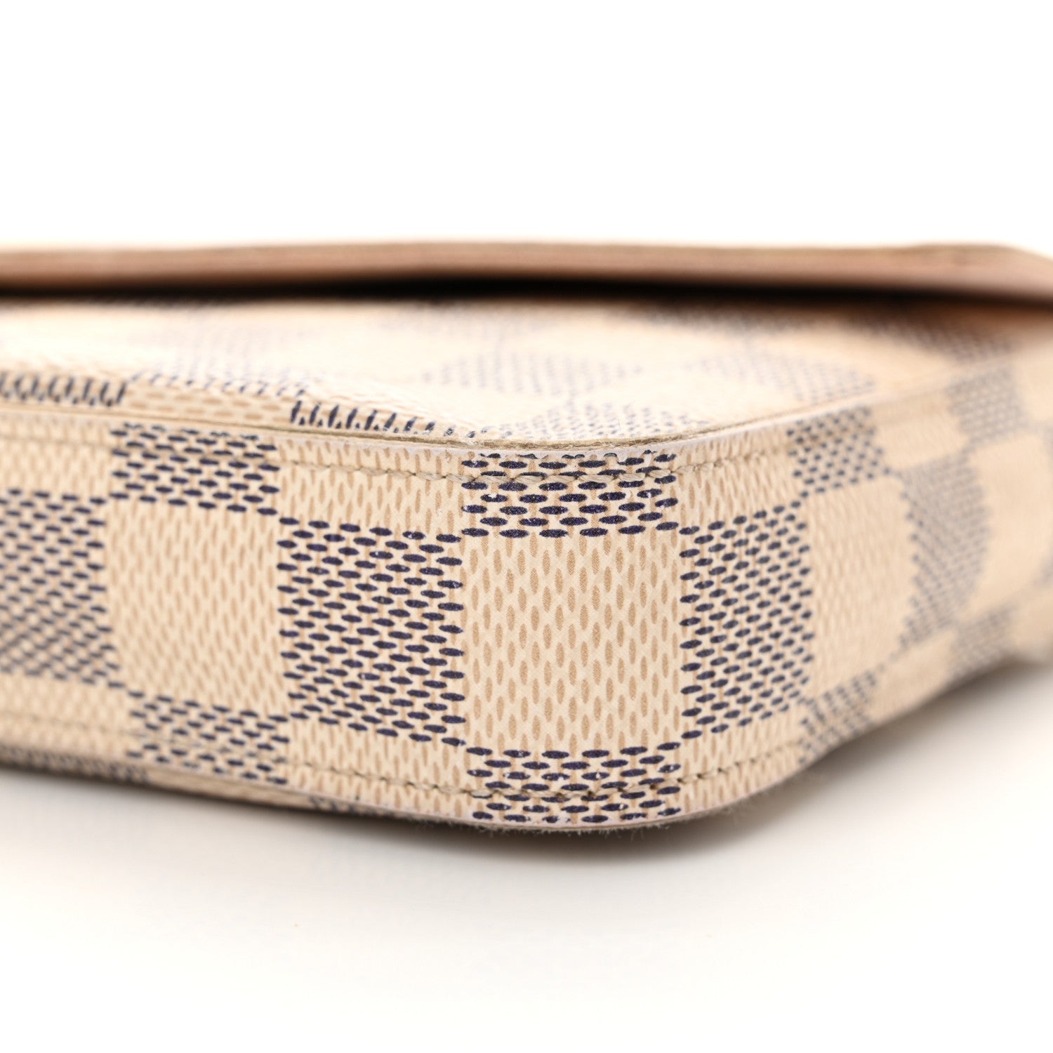 Louis Vuitton Damier Azur Pochette Felicie Chain Wallet Rose Ballerine 11 of 15