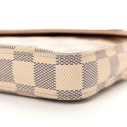 Louis Vuitton Damier Azur Pochette Felicie Chain Wallet Rose Ballerine 11 of 15