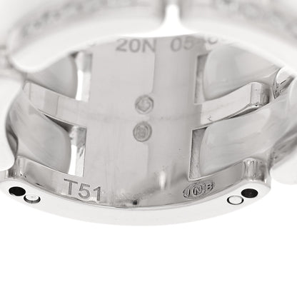 Chanel 18k White Gold Diamond Ceramic Large Ultra Ring 50 5.5 White 6 of 7