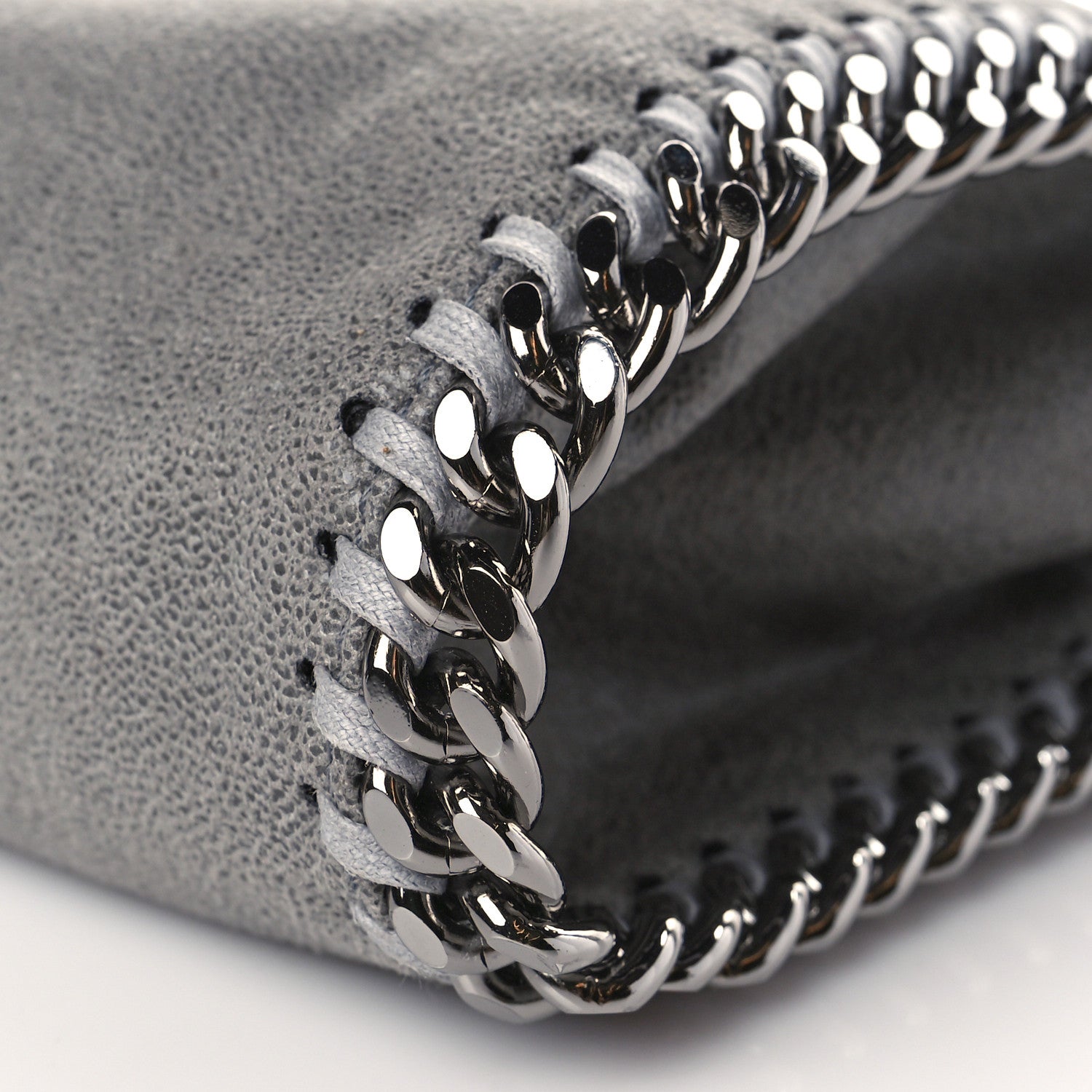 Stella McCartney Shaggy Deer Mini Falabella Fold Over Tote Light Grey 9 of 9