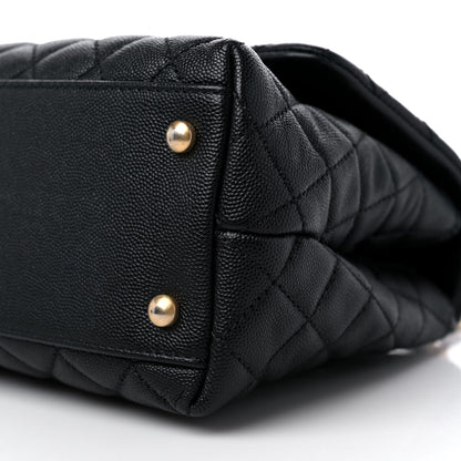 Chanel Caviar Quilted Small Coco Handle Flap Black 9 of 9