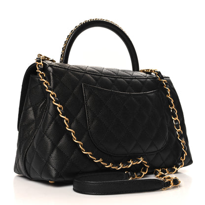 Chanel Caviar Quilted Small Coco Chain Handle Flap Black 3 of 11