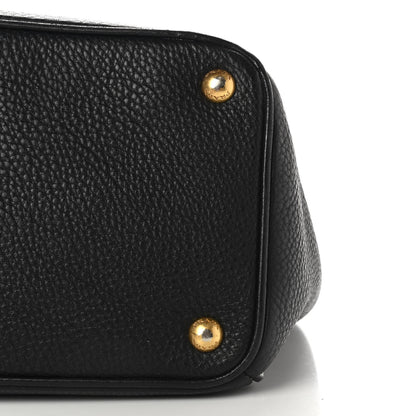 Prada Vitello Daino Large Double Zip Tote Black 9 of 10