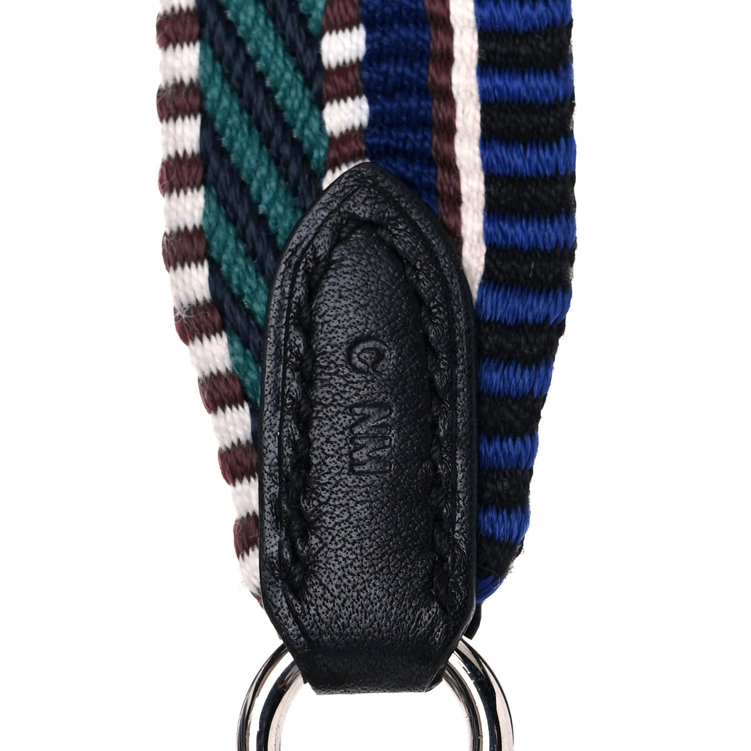 Hermes Toile Swift 25mm Sangle Cavale Shoulder Strap Malachite Bleu Electrique Black 4 of 4