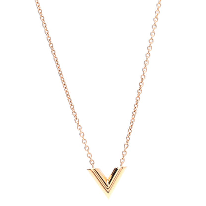 Louis Vuitton Essential V Necklace Gold 1 of 4
