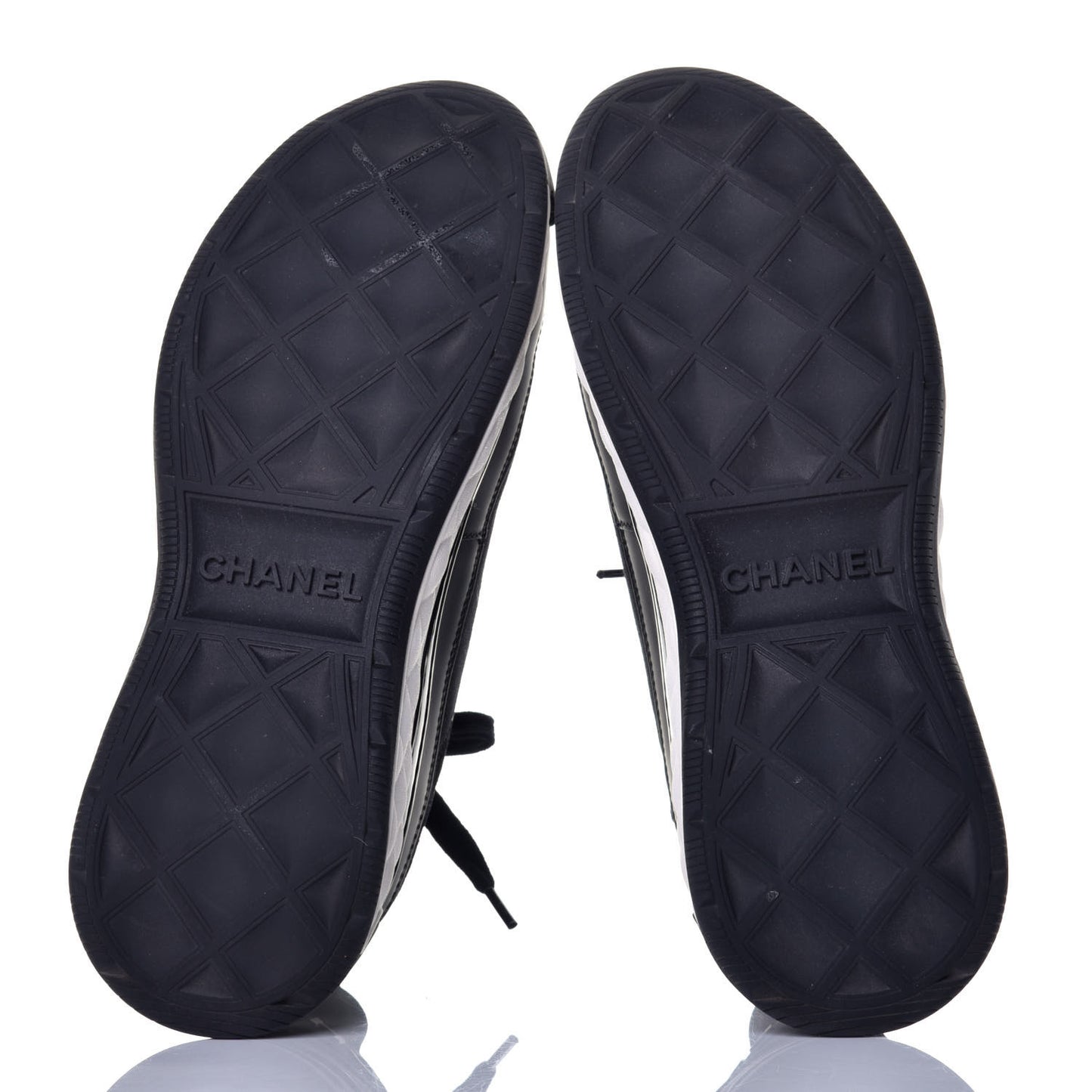 Velvet Calfskin Mixed Fibers CC Sneakers 40 Black