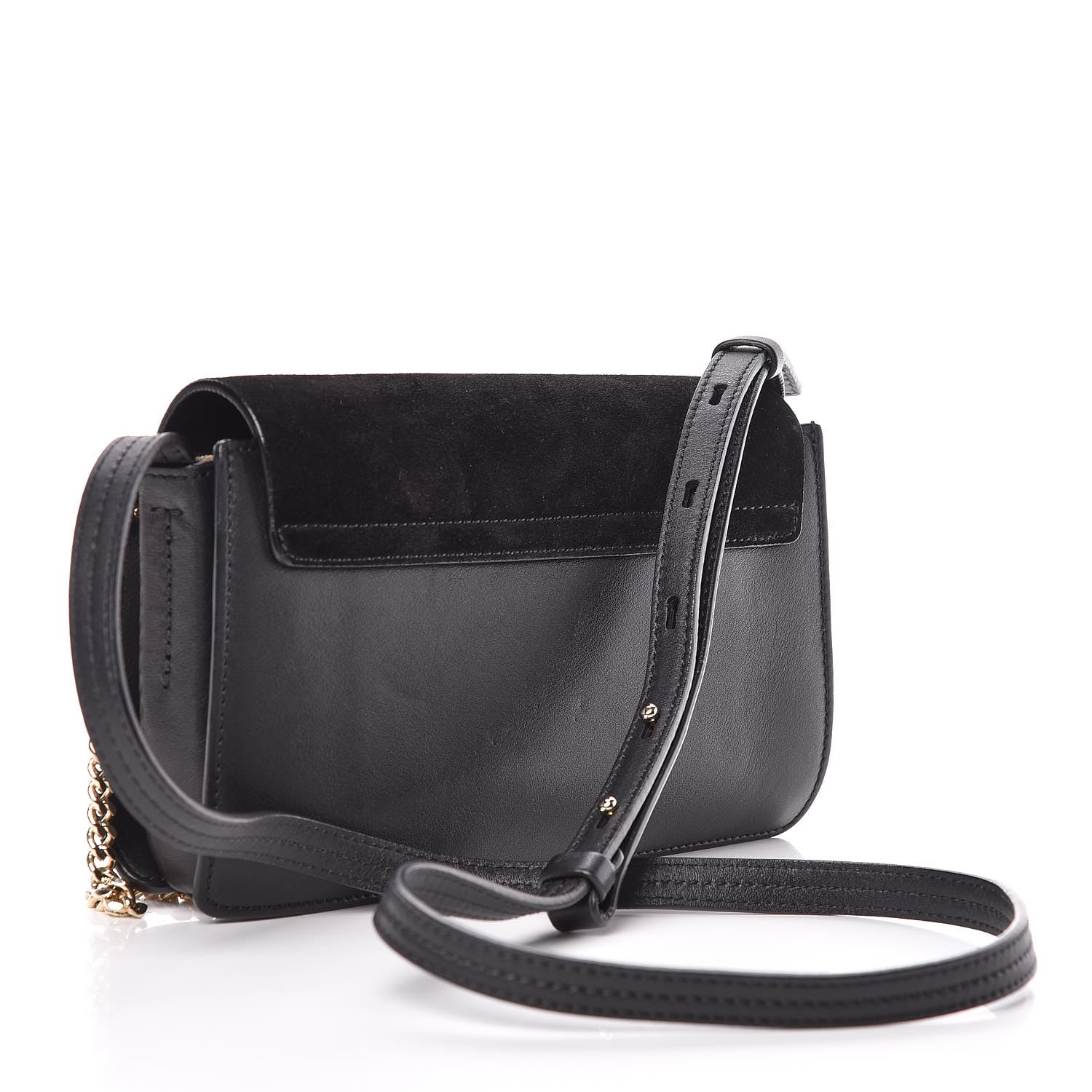 Chloe Suede Calfskin Small Faye Shoulder Bag Black 3 of 11
