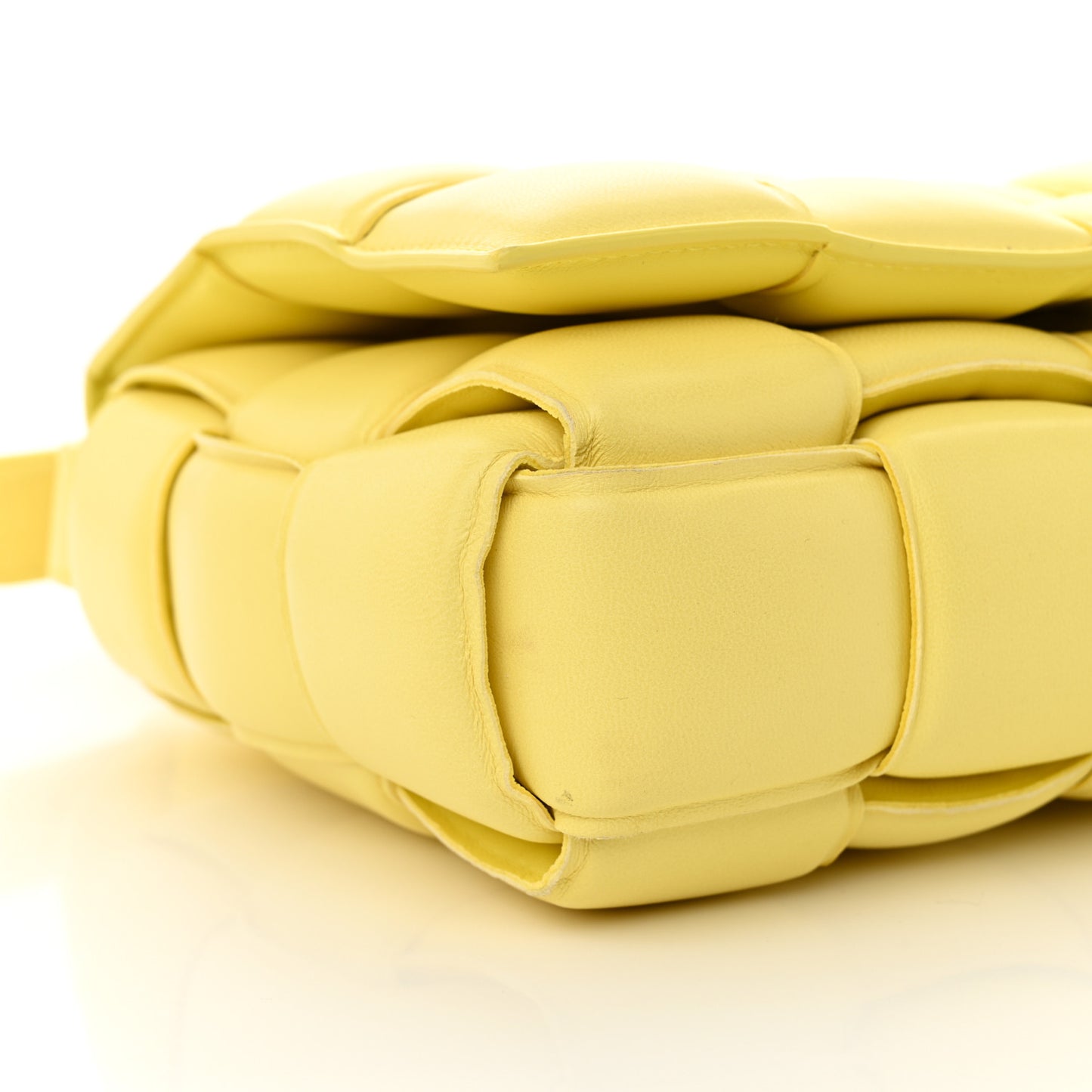 Nappa Maxi Intreccio Padded Cassette Crossbody Bag Sherbert