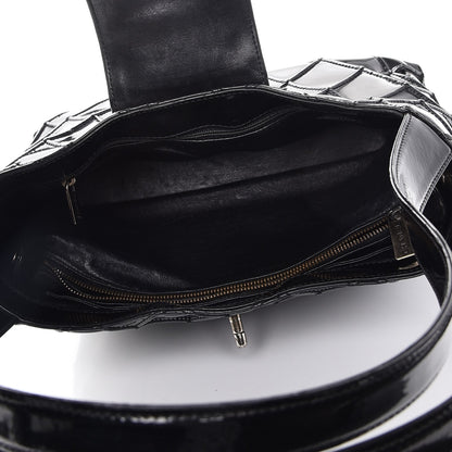 Chanel Patent Diamond Stitched Shoulder Bag Black 5 of 11