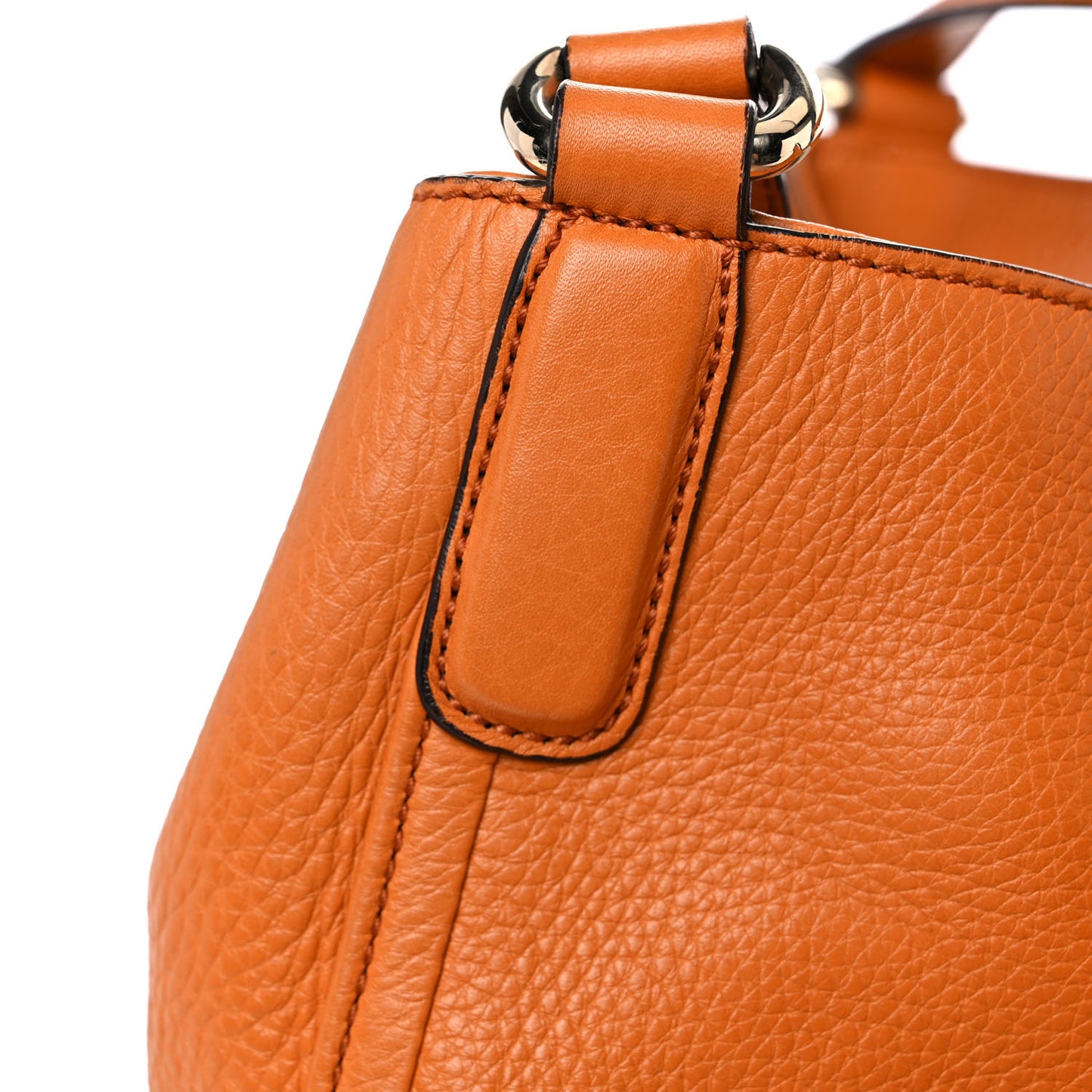 Pebbled Calfskin Medium Soho Shoulder Bag Curcuma