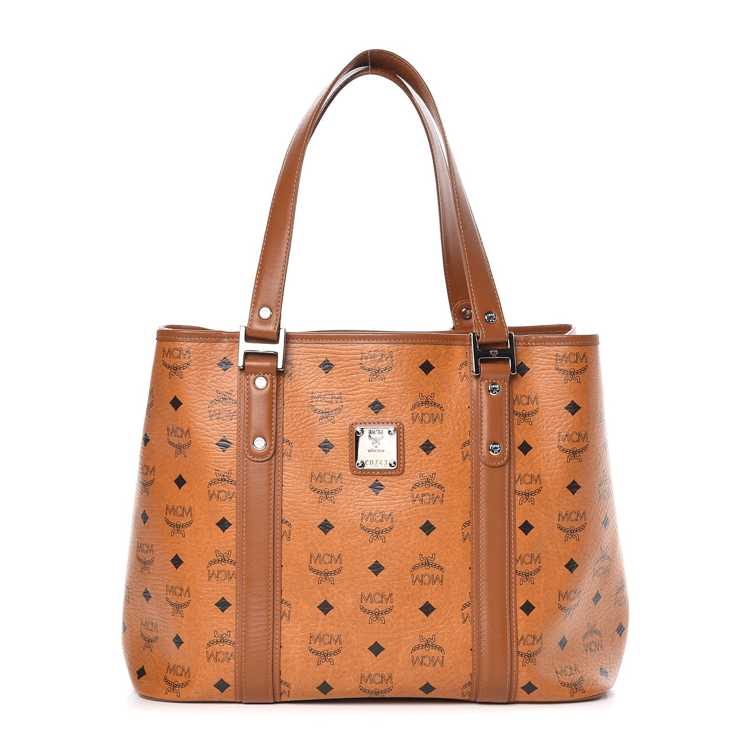 MCM Visetos Shopping Tote Cognac 2 of 20