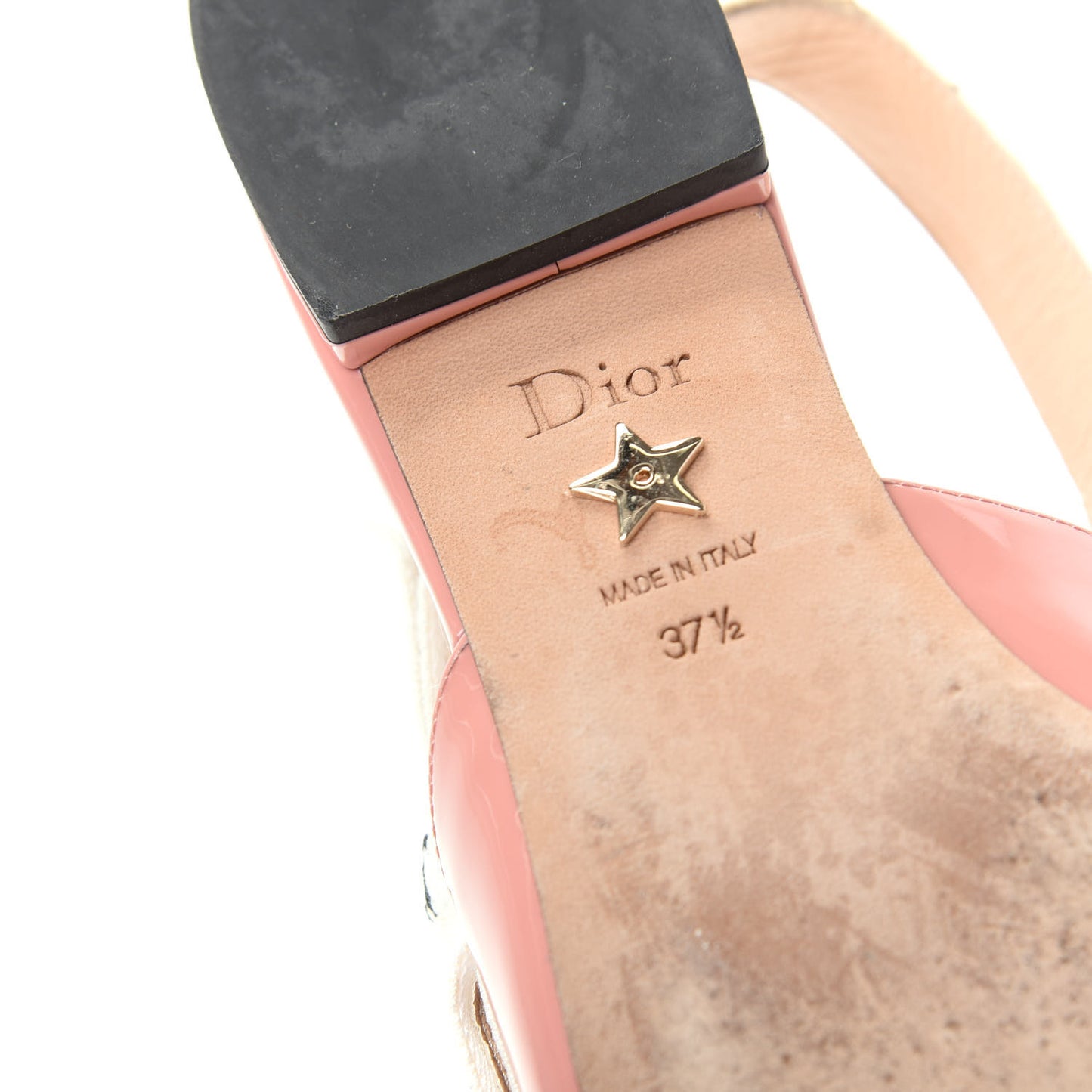 Patent Ribbon J'Adior Slingback Ballet Flats 37.5 Dusty Candy