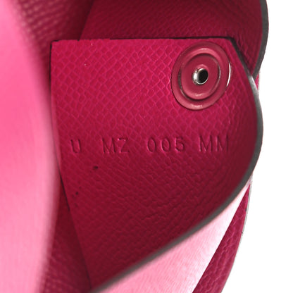 Hermes Madame Calfskin Calvi Card Case Rose Pourpre 7 of 8