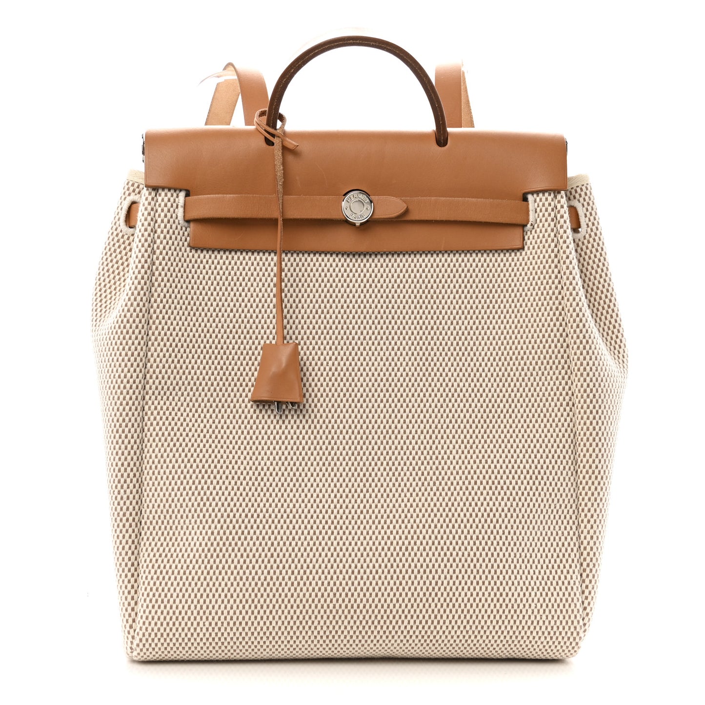 Toile Vache Calfskin Herbag 30 PM Backpack Natural