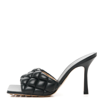 Bottega Veneta Nappa Matelasse Padded Mule Sandals 39 Black 1 of 8