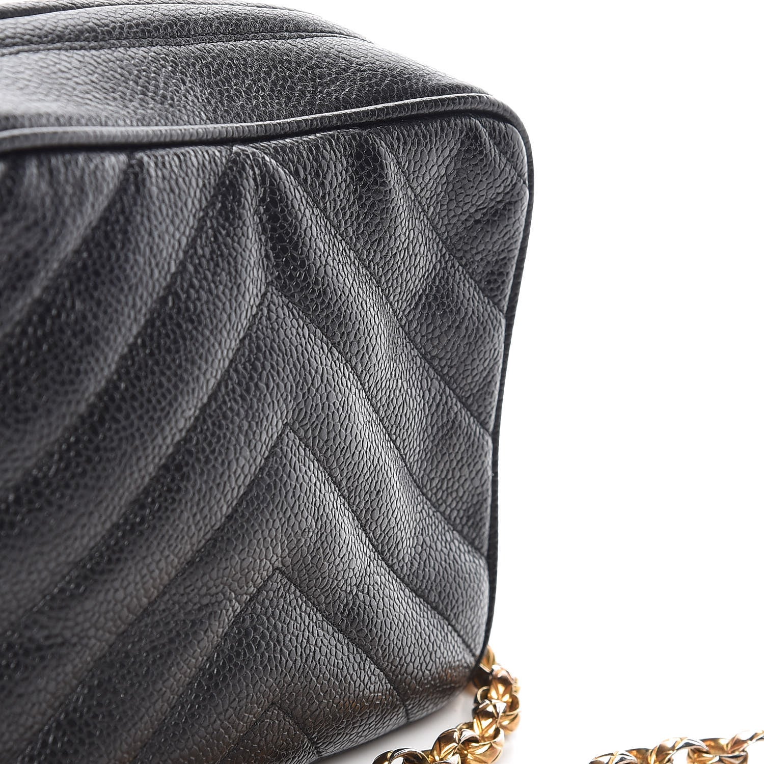 Chanel Caviar Chevron Quilted Tassel Camera Case Black 10 of 10