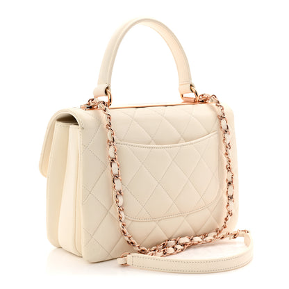 Chanel Lambskin Quilted Small Trendy CC Dual Handle Flap Bag White 3 of 10