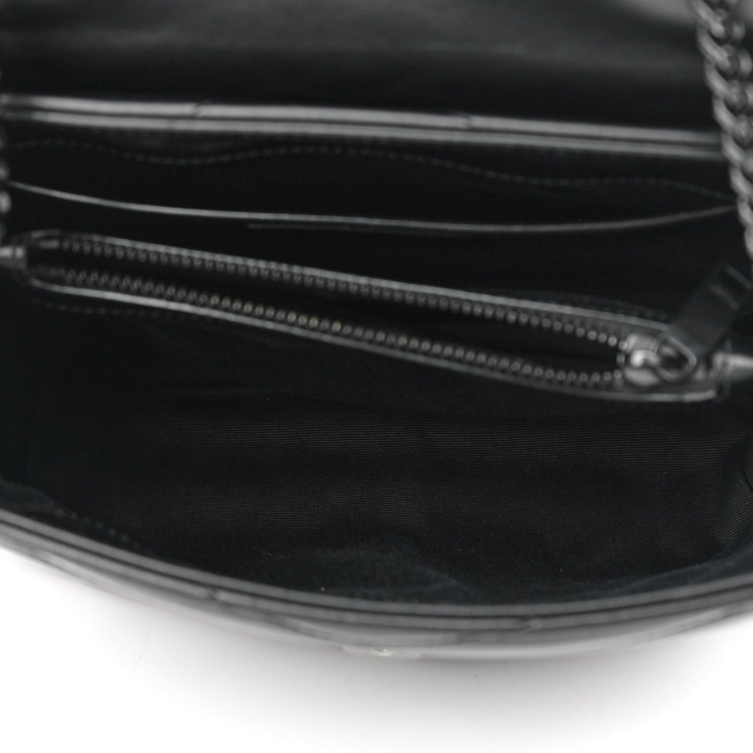 Saint Laurent Calfskin Y Quilted Monogram Monochrome Small Loulou Chain Satchel Black 5 of 15