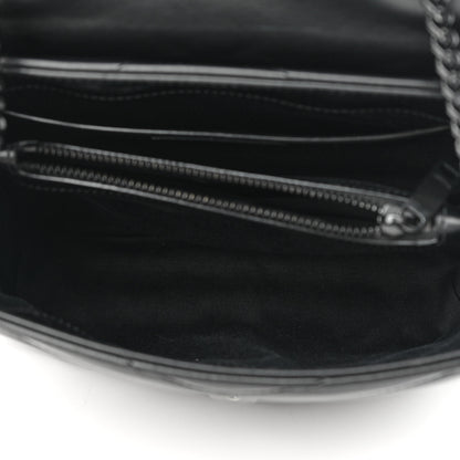 Saint Laurent Calfskin Y Quilted Monogram Monochrome Small Loulou Chain Satchel Black 5 of 15