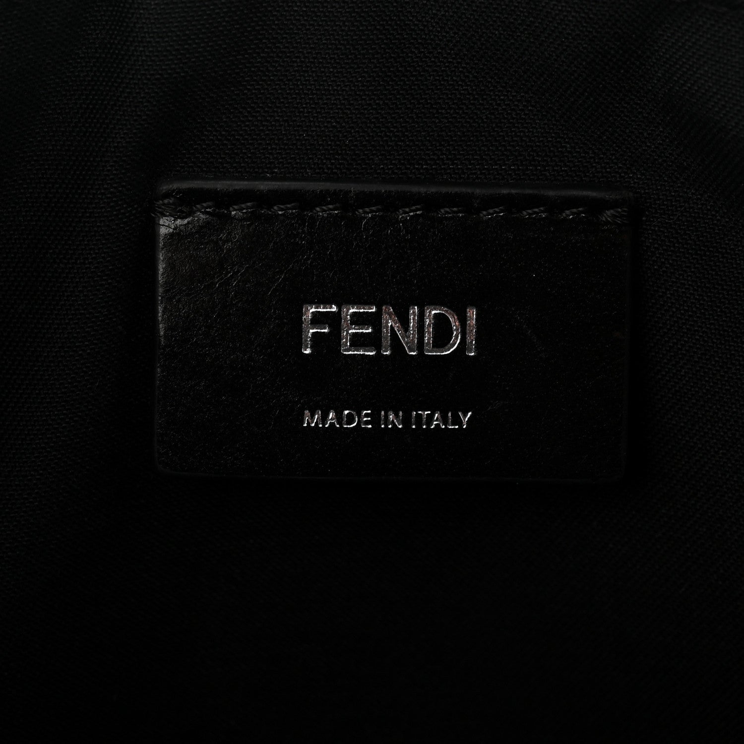 Fendi Glazed Fabric Vitello Liberty FF 1974 Diagonal Medium Camera Case Tobacco Moresco Black 11 of 19