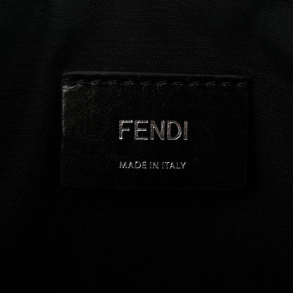 Fendi Glazed Fabric Vitello Liberty FF 1974 Diagonal Medium Camera Case Tobacco Moresco Black 11 of 19