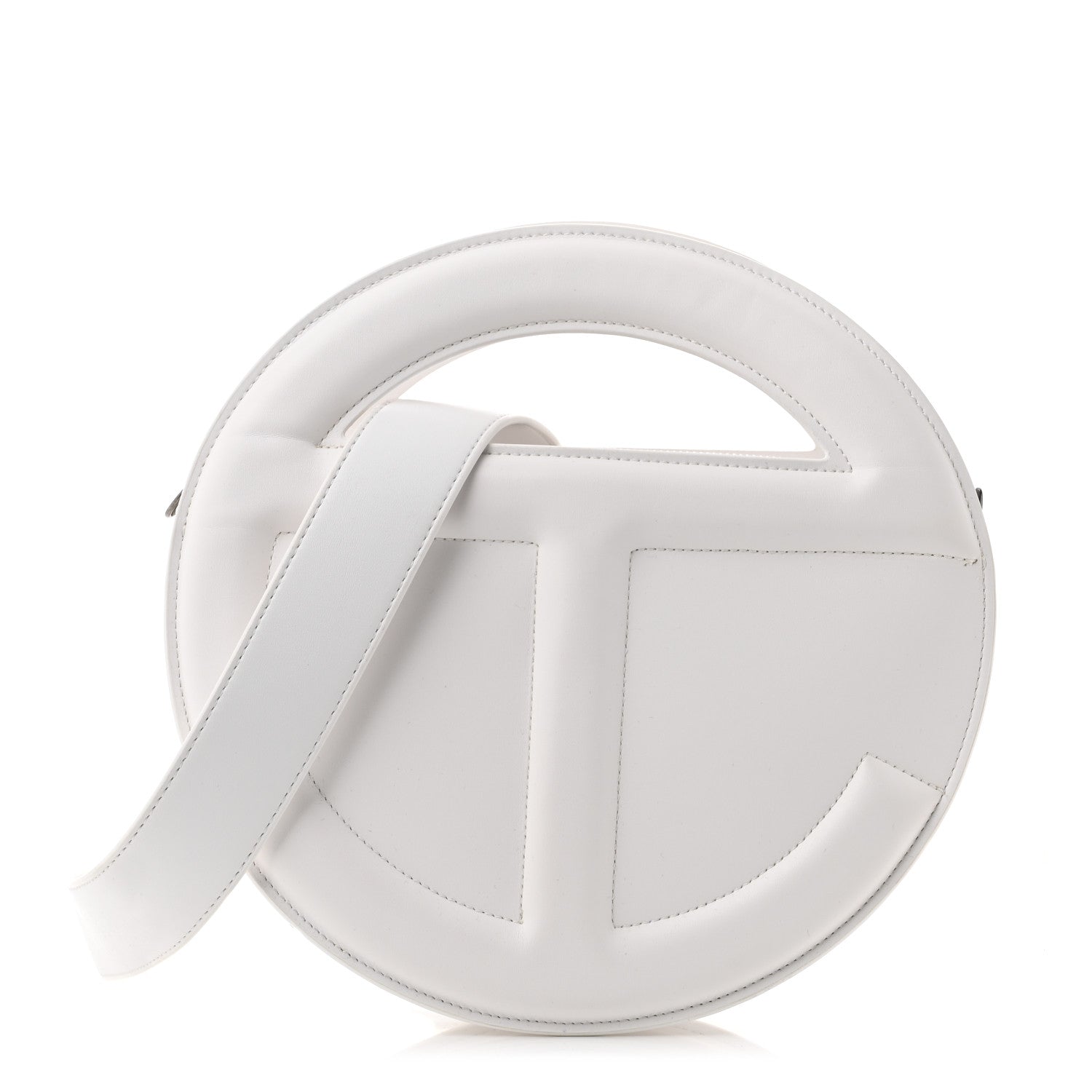 Telfar Vegan Leather Major Circle Bag White 1 of 15