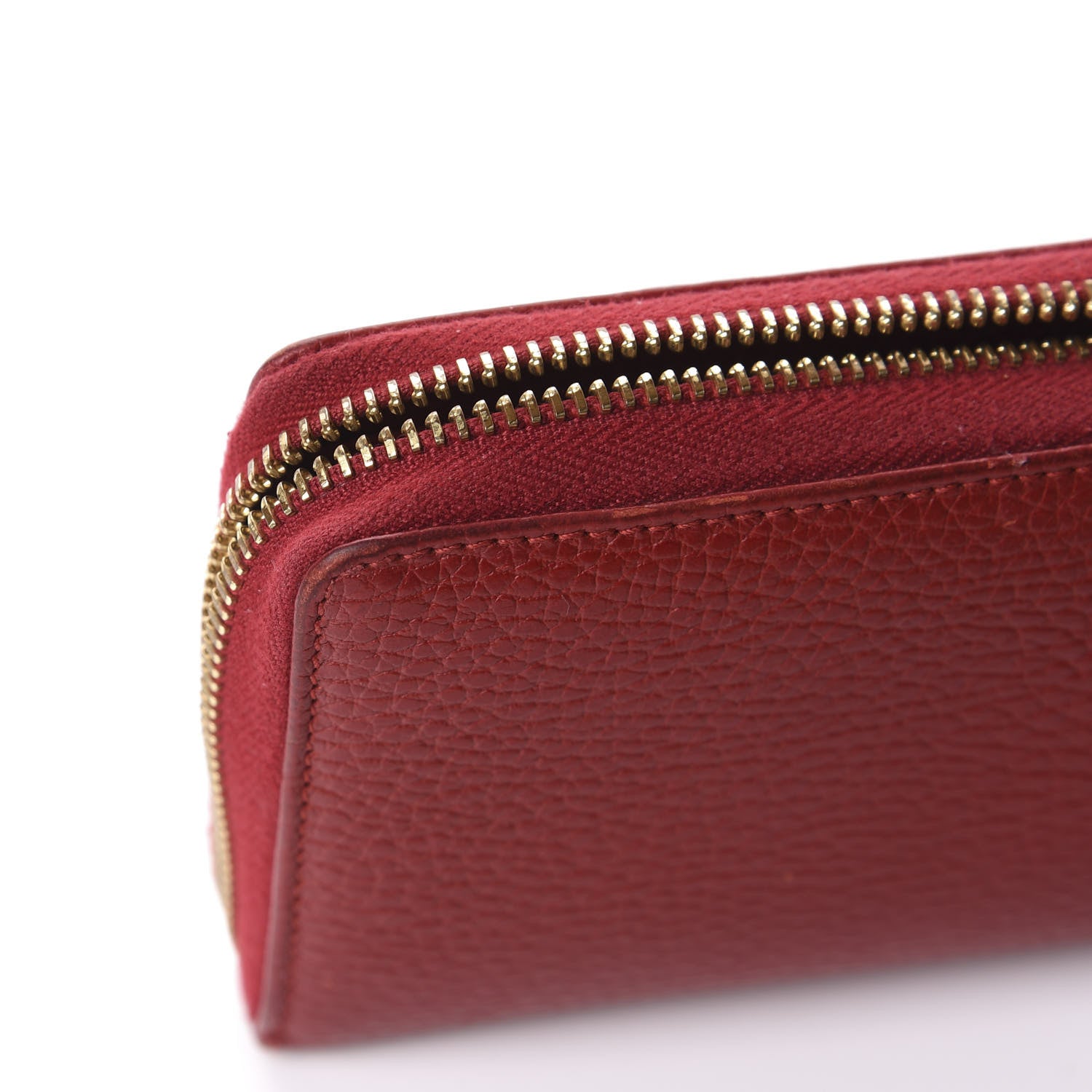 Gucci Dollar Calfskin GG Marmont Zip Around Wallet Hibiscus Red 9 of 12