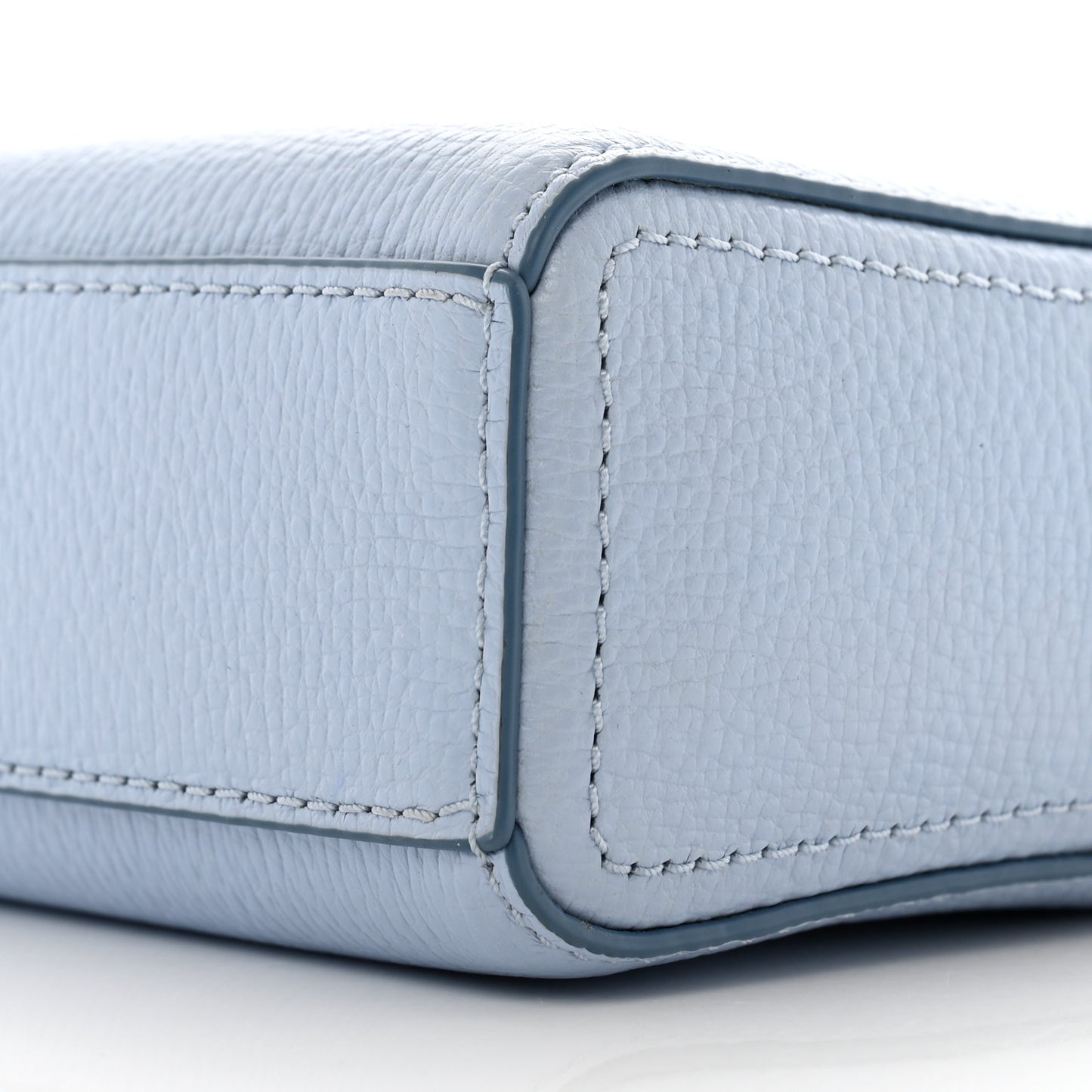 Calfskin Shutter Camera Crossbody Bag Light Blue