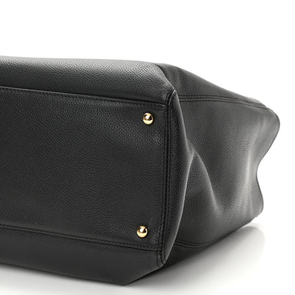 Chanel Calfskin Cerf Executive Shopper Tote Black 10 of 10