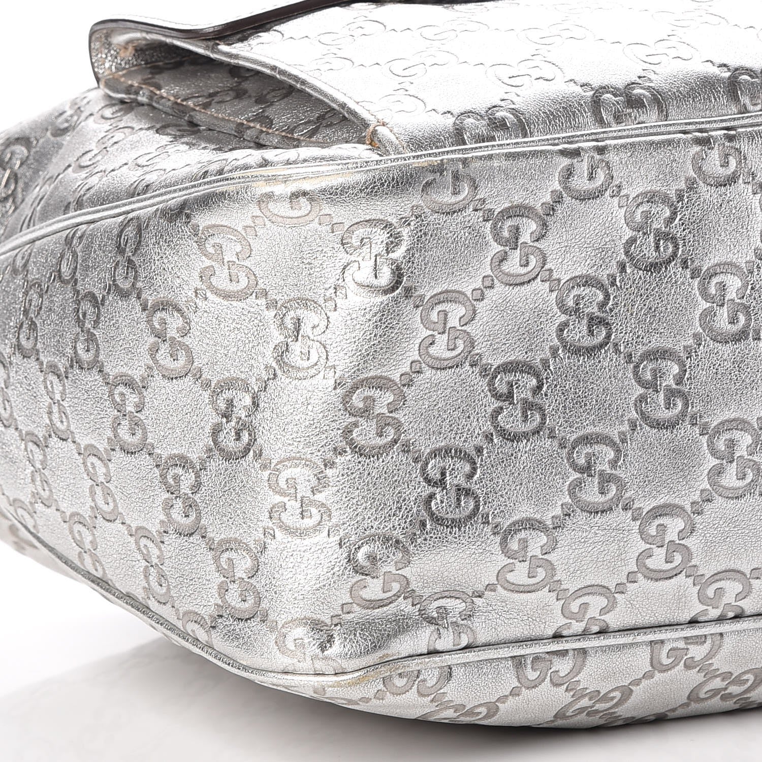 Gucci Metallic Guccissima Pocket Hobo Silver 12 of 14
