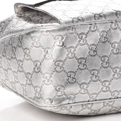 Gucci Metallic Guccissima Pocket Hobo Silver 12 of 14