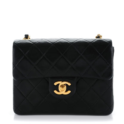 Chanel Lambskin Quilted Mini Square Flap Black 1 of 8